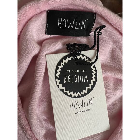 New Howlin" Fons Hand Dyed Men Top Tee in Light Pink Size Large Short Sleeves - Picture 6 of 10